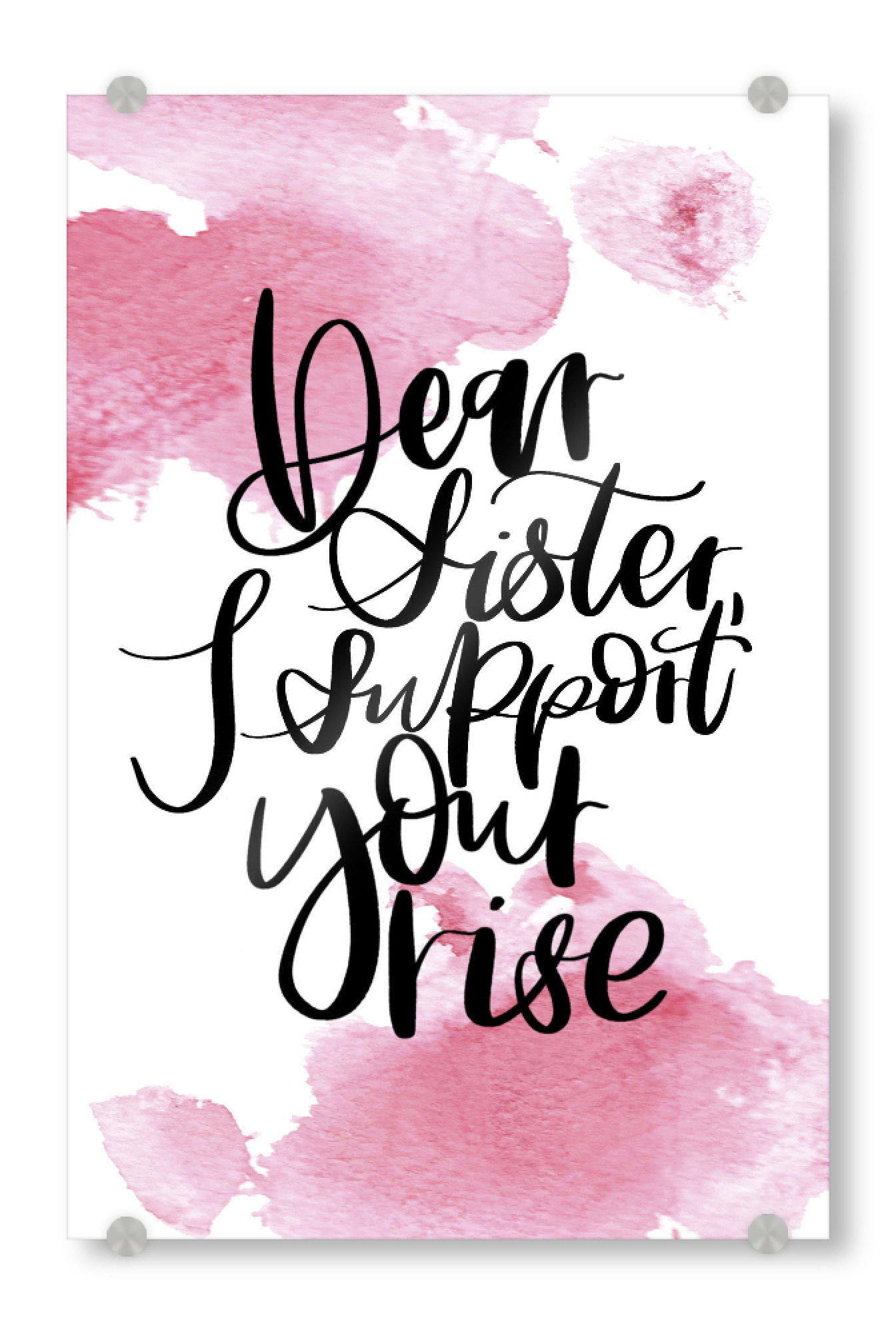 Acrylglasbild "Dear Sister" artboxONE - Typografie