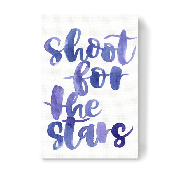 Leinwandbild "Shoot for the stars 2" artboxONE - Typografie,Sport / Motivation