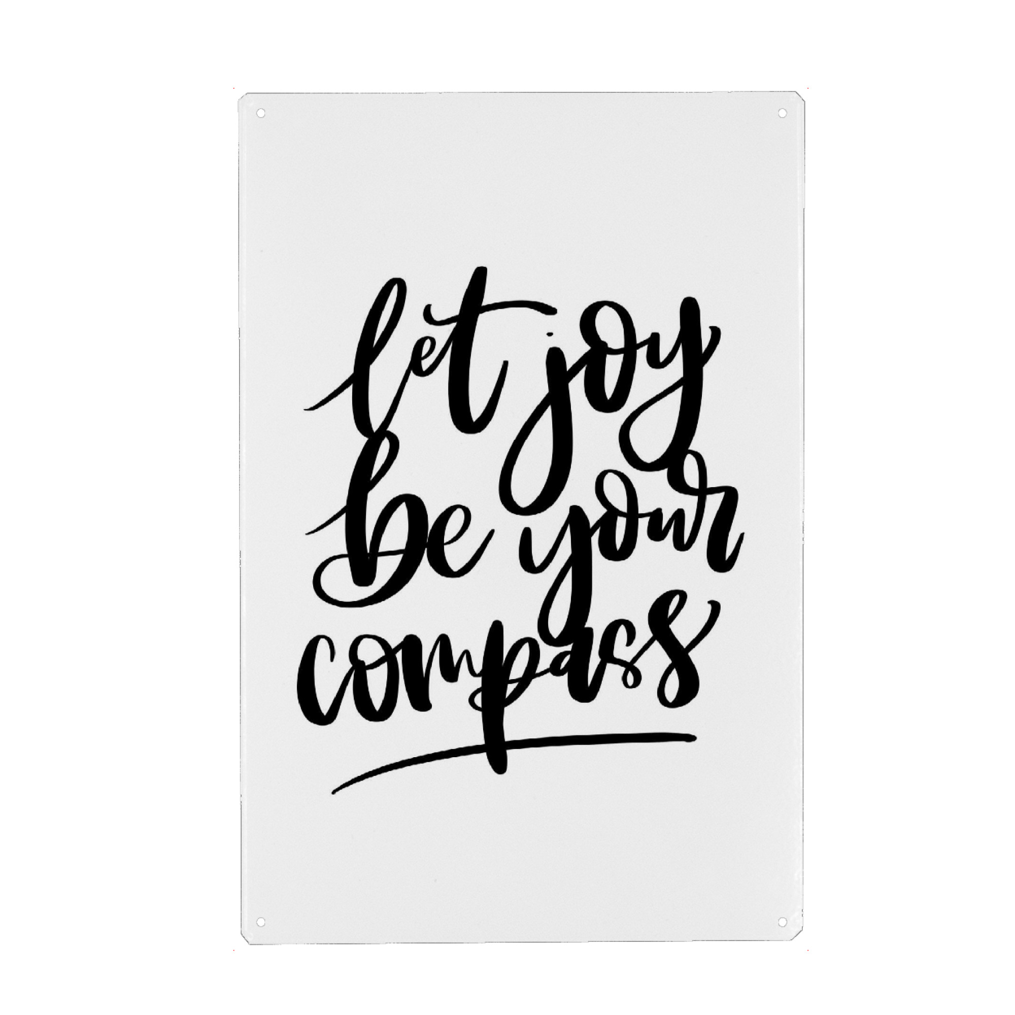 Holzbild "Let joy" artboxONE - Typografie,Schwarzweiß,Sport / Motivation