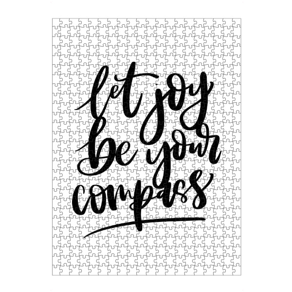 artboxONE Puzzle "Let joy" artboxONE - Typografie,Schwarzweiß,Sport / Motivation