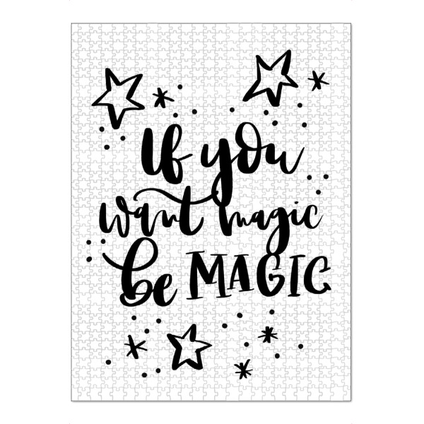 Puzzle Ravensburger "Be Magic" artboxONE - Typografie,Schwarzweiß,Sport / Motivation