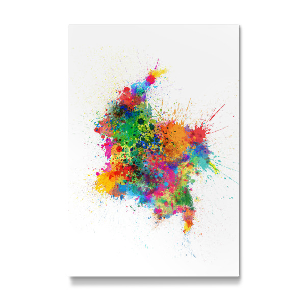 Galerie-Print "Colombia Paint Splashes Map" 30x20 cm artboxONE
