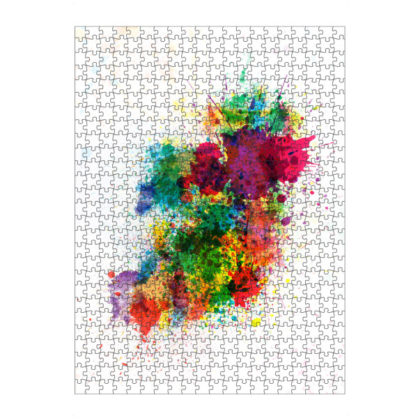 artboxONE Puzzle "Ireland Map Paint Splashes" artboxONE - Reise,Reise / Länder,Kartografie