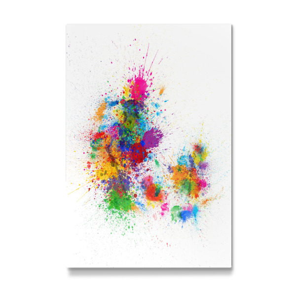 Galerie-Print "Denmark Paint Splashes Map" 30x20 cm artboxONE