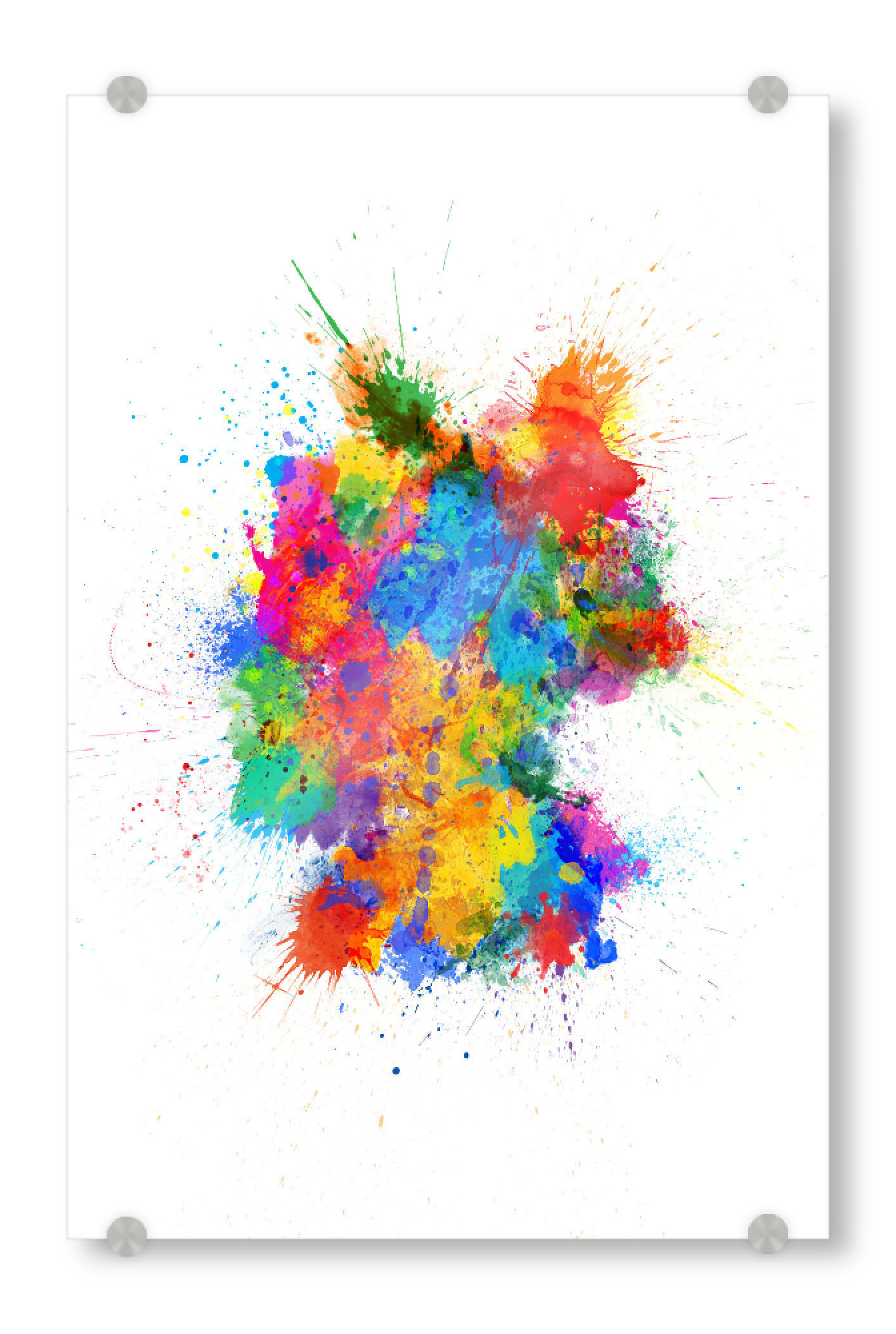 Acrylglasbild "Germany Paint Splashes Map" artboxONE - Reise,Reise / Länder,Kartografie