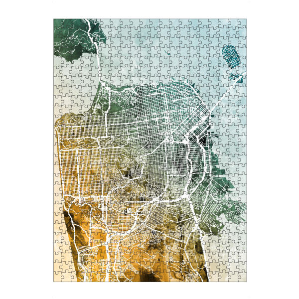 artboxONE Puzzle "San Francisco City Map" artboxONE - Städte / San Francisco,Kartografie