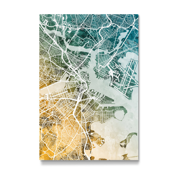 Galerie-Print "Boston Massachusetts City Map" 30x20 cm artboxONE