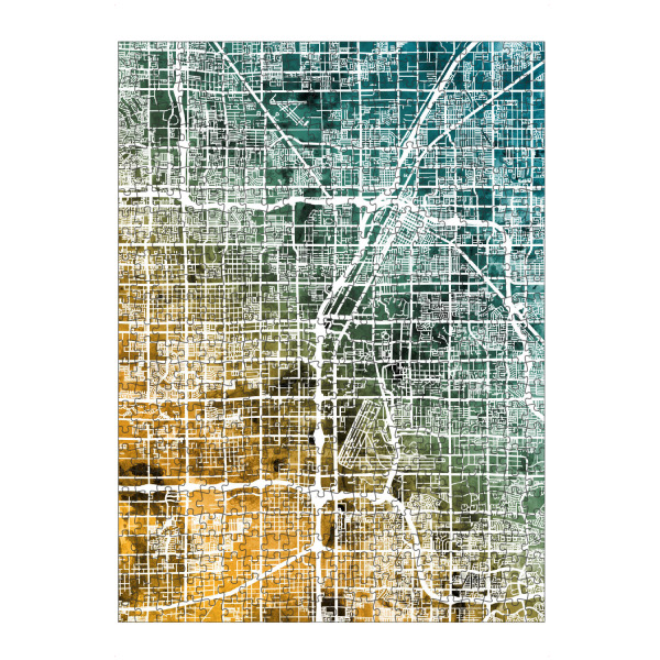 Puzzle Ravensburger "Las Vegas City Map" artboxONE - Städte,Städte / Las Vegas,Kartografie