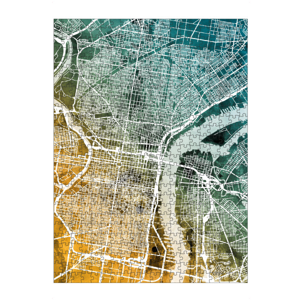 artboxONE Puzzle "Philadelphia Pennsylvania Map" artboxONE - Städte,Städte / Weitere,Kartografie