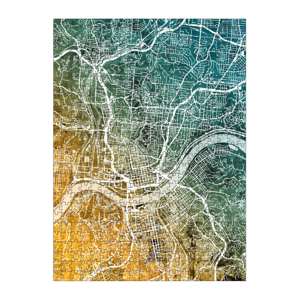 artboxONE Puzzle "Cincinnati Ohio City Map" artboxONE - Städte,Kartografie