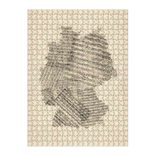 artboxONE Puzzle "Old Sheet Music Map of Germany" artboxONE - Musik,Kartografie