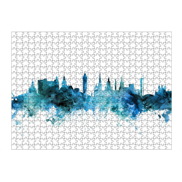 artboxONE Puzzle "Glasgow Scotland Skyline Blue" artboxONE - Städte,Reise