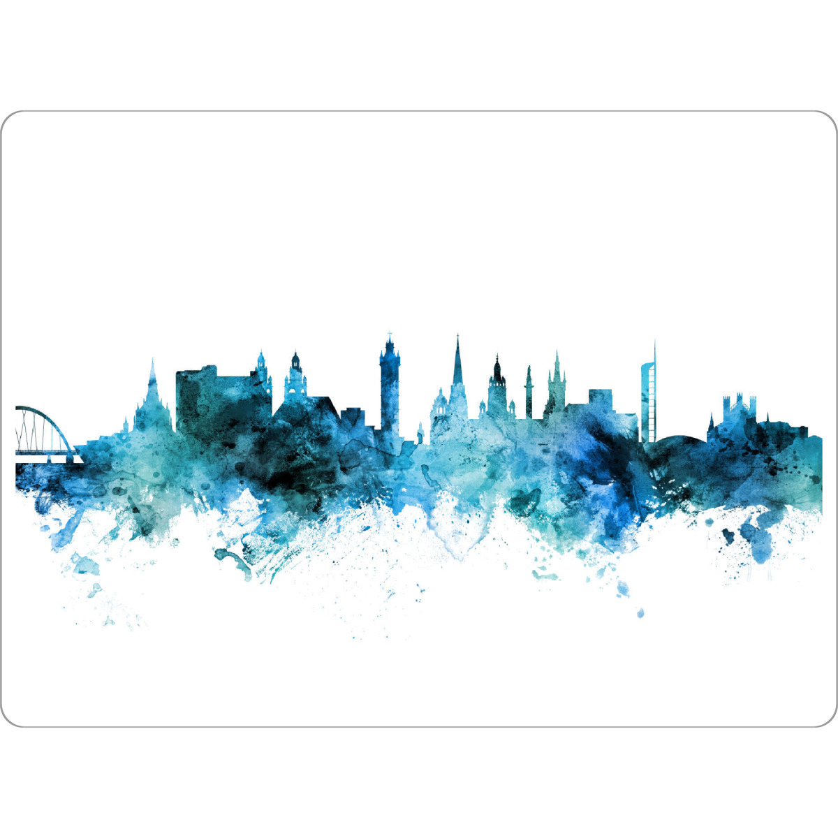 Tischset "Glasgow Scotland Skyline Blue" artboxONE - Städte,Reise