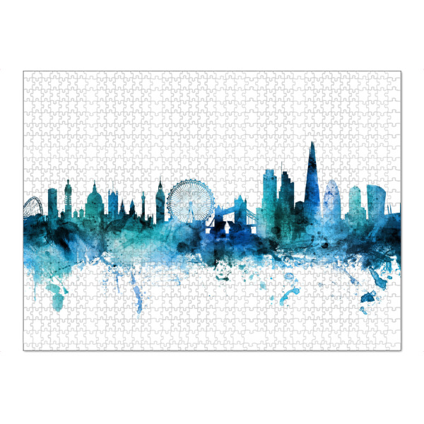 Puzzle Ravensburger "London England Skyline Blue" artboxONE - Städte / London,Reise