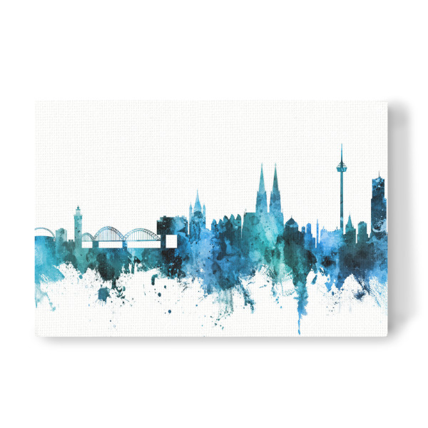 Leinwandbild "Cologne Germany Skyline Blue" artboxONE - Städte / Köln,Reise
