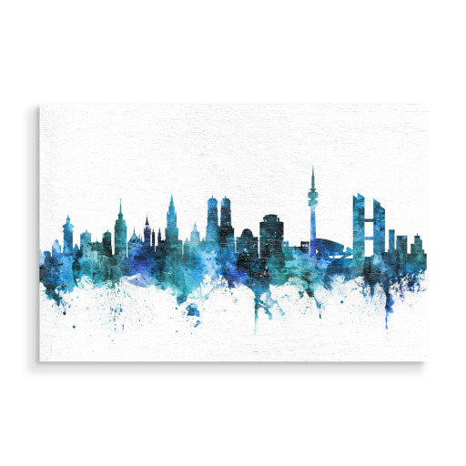 Munich Germany Skyline Blue Munich Germany Skyline Blue