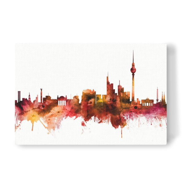 Leinwandbild "Berlin Germany Skyline Red" artboxONE - Städte / Berlin,Reise