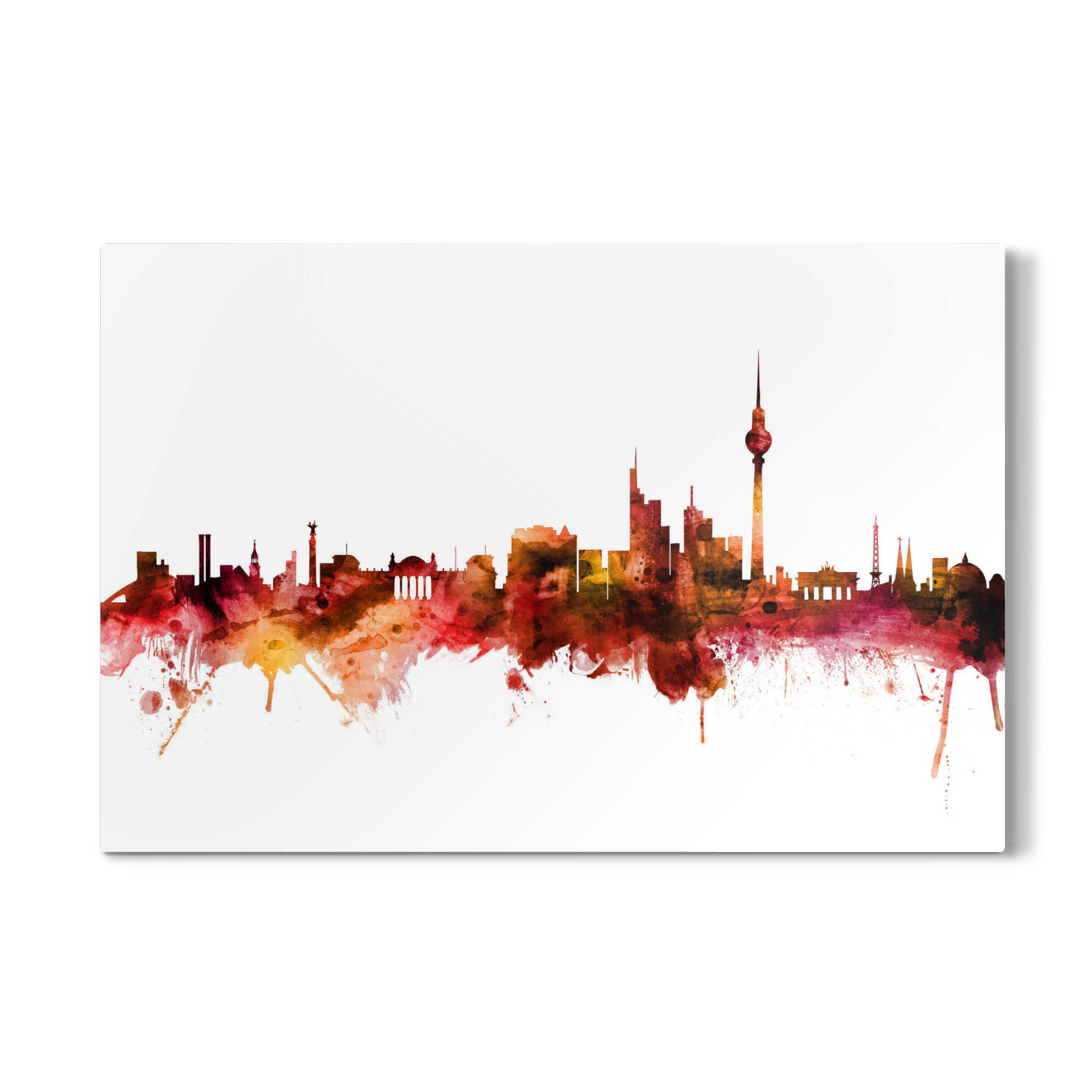 Galerie-Print "Berlin Germany Skyline Red" 75x50 cm artboxONE