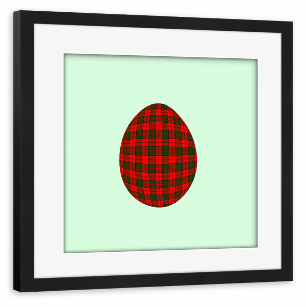 Poster mit Rahmen schwarz "Tartan egg" artboxONE - Essen & Trinken,Abstrakt