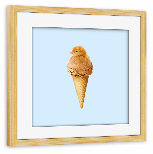 Poster mit Rahmen kiefer "Mimimi" artboxONE - Tiere,Essen & Trinken,Abstrakt