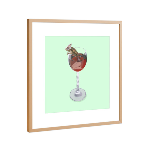 Poster mit Rahmen Kupfer "Chameleon 2" artboxONE - Essen & Trinken,Abstrakt,Essen & Trinken / Alkohol