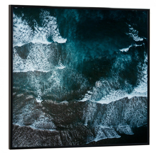 Poster mit schwarzem Rahmen 30x30 cm "WAVES - ATLANTIC OCEAN" artboxONE - Natur,Reise,Reise / Strand und Meer - Waves