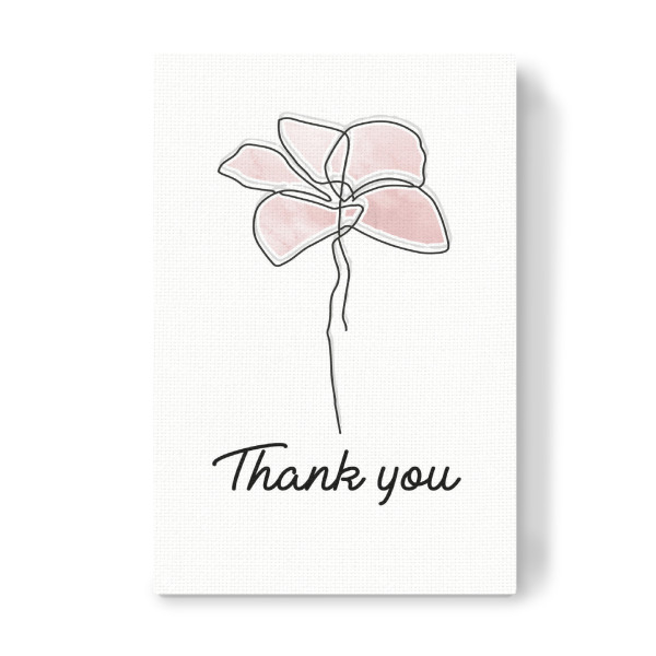 Leinwandbild "Thank You Flower" artboxONE - Typografie,Floral,Liebe