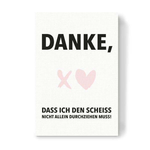 Leinwandbild "Nicht allein" artboxONE - Typografie