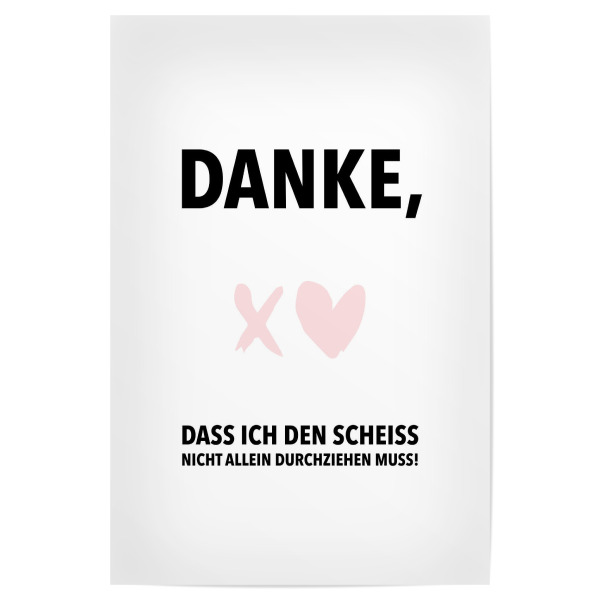 Poster "Nicht allein" artboxONE - Typografie