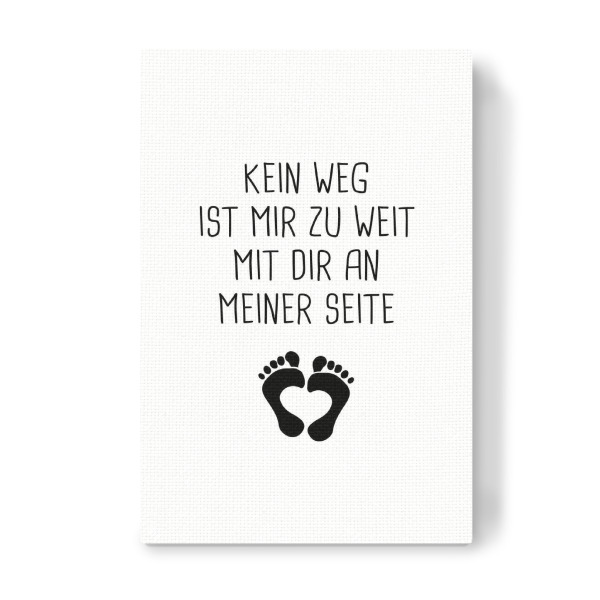 Leinwandbild "Kein Weg" artboxONE - Typografie,Schwarzweiß,Liebe