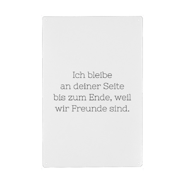 Holzbild "An deiner Seite" artboxONE - Typografie,Schwarzweiß,Liebe