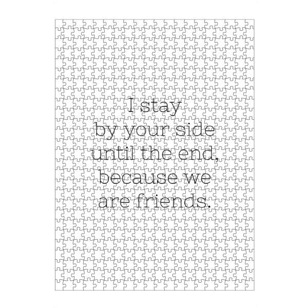 artboxONE Puzzle "By Your Side" artboxONE - Typografie,Schwarzweiß,Liebe