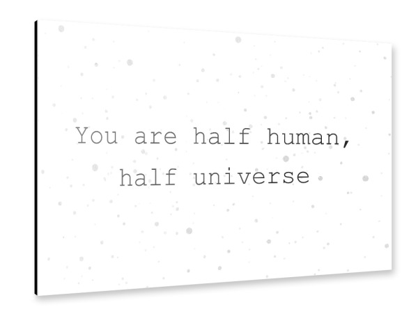 Alu-Dibond "Half Human" 30x20 cm artboxONE