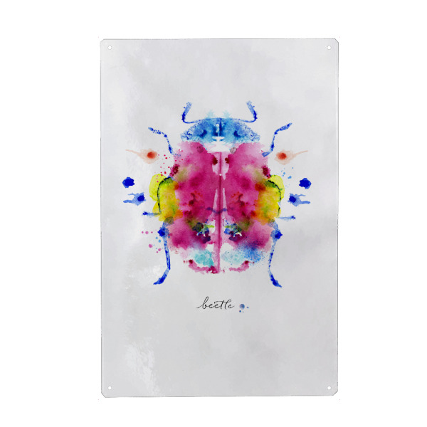 Metall Poster "Monotype color beetle" artboxONE - Natur,Tiere