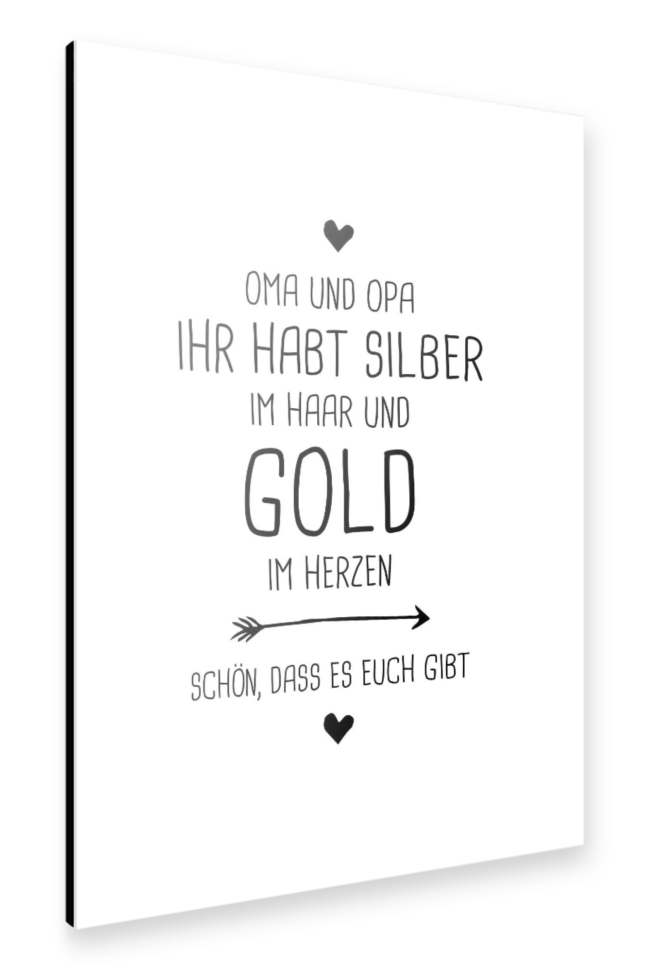 Alu-Dibond "Oma und Opa" 30x20 cm artboxONE