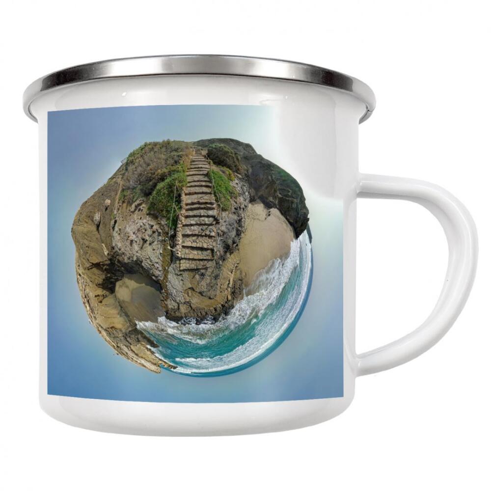 Emaille Tasse "Königstreppe" artboxONE - Städte,Natur,Reise,Architektur,Reise / Länder