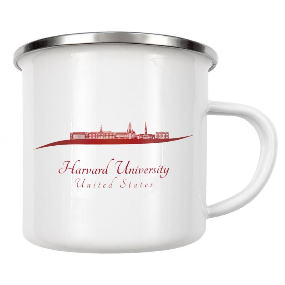 Emaille Tasse "Skyline der Harvard University" artboxONE - Städte
