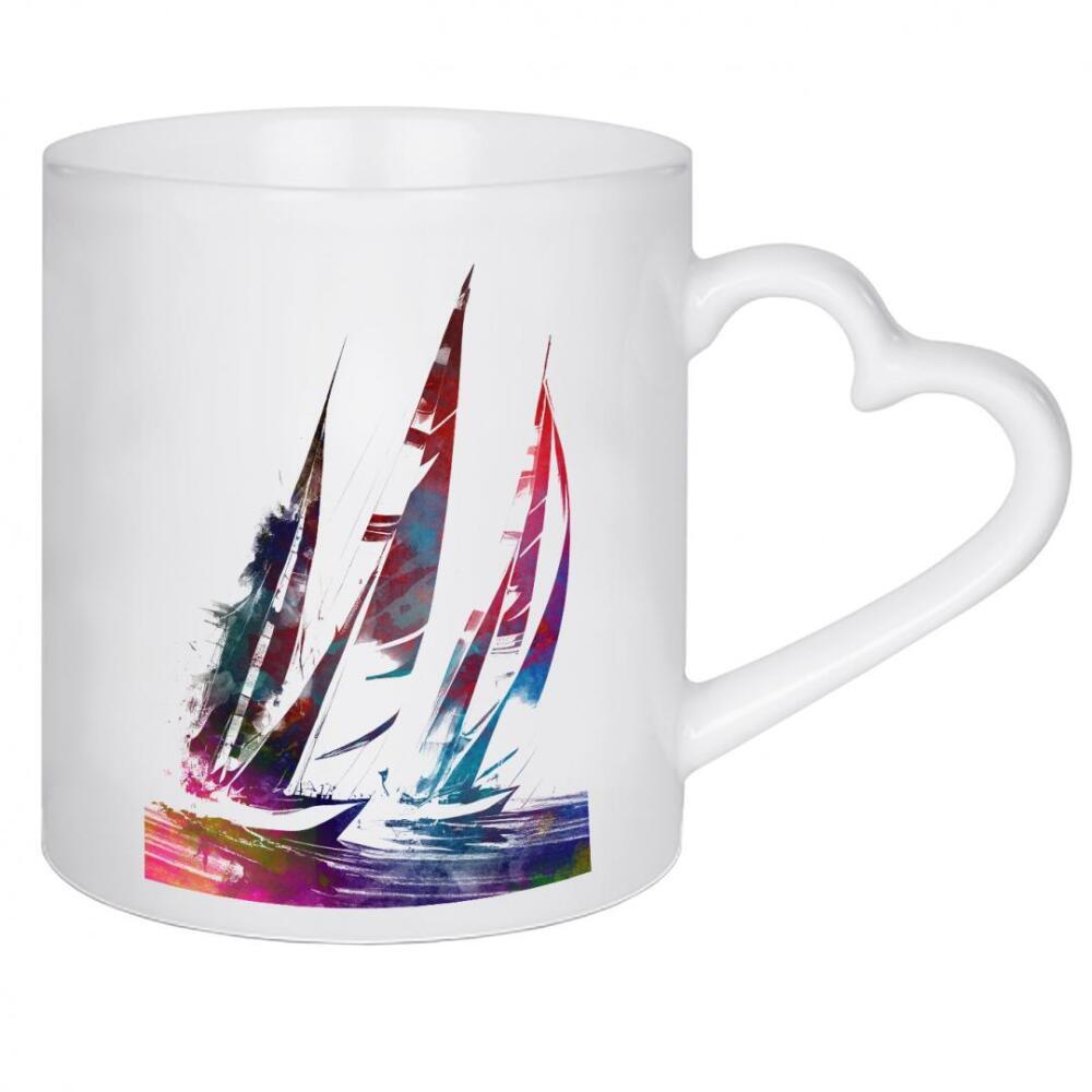 Herztasse "Segelbootsportart A" artboxONE - Sport,Sport / Sommerspiele - Segeln,Boot,Boote,Wasser,Sport,Sport,Segeln,Segler