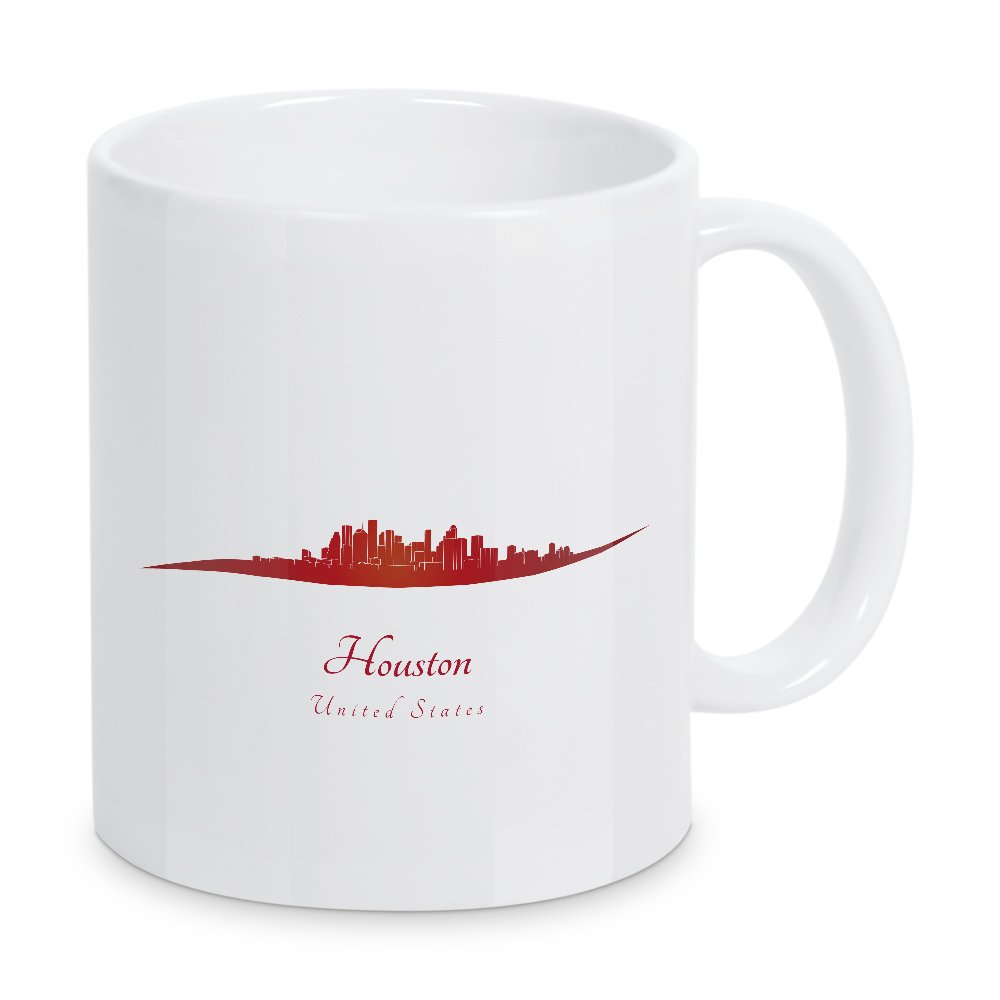 Tasse "Skyline von Houston in Rot" artboxONE - Städte