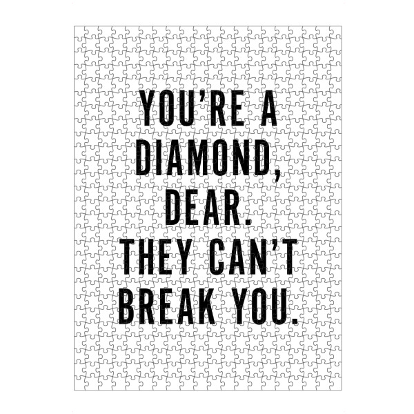 artboxONE Puzzle "You're A Diamond" artboxONE - Typografie,Schwarzweiß,Sport / Motivation