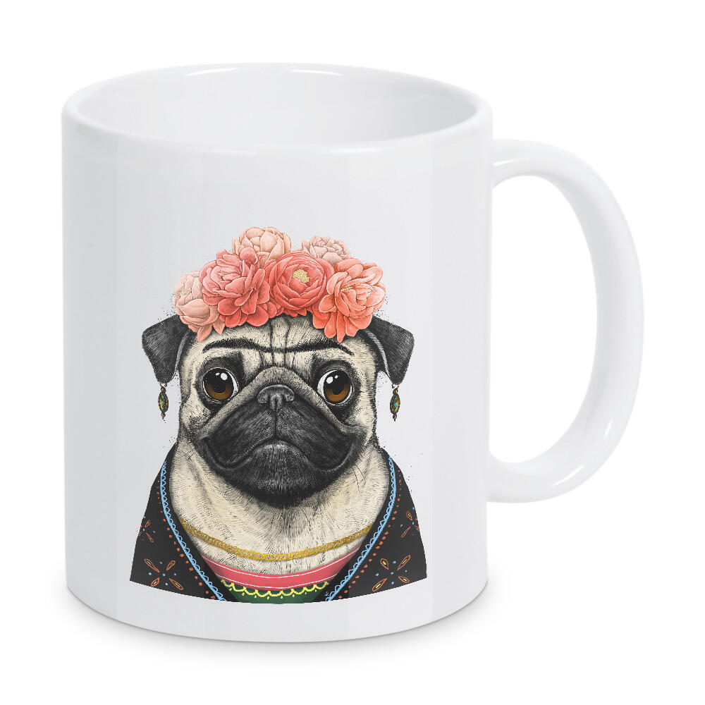 Tasse "Mops Frida" artboxONE - Tiere,Menschen