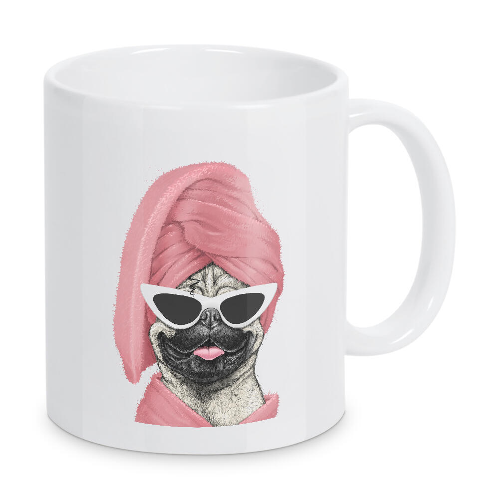 Tasse "Mops nach dem Bad" artboxONE - Tiere,Fashion,Für Mama