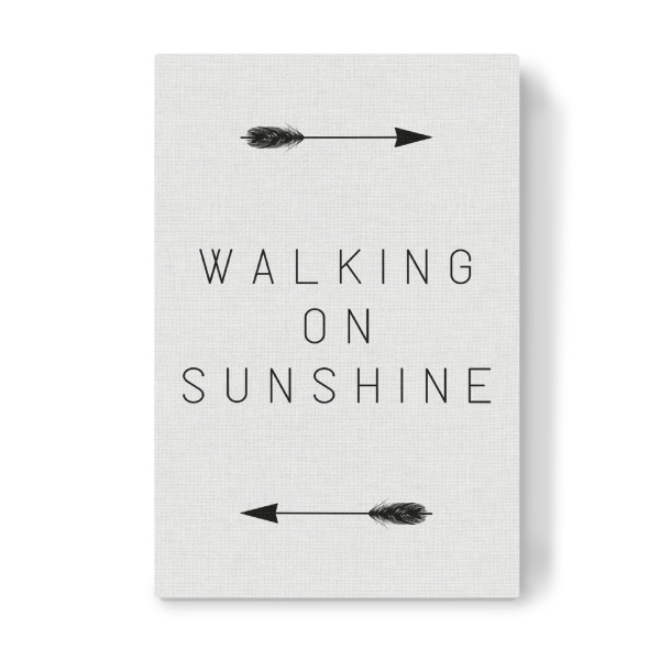 Leinwandbild "Walking on Sunshine Arrow" artboxONE - Typografie,Musik