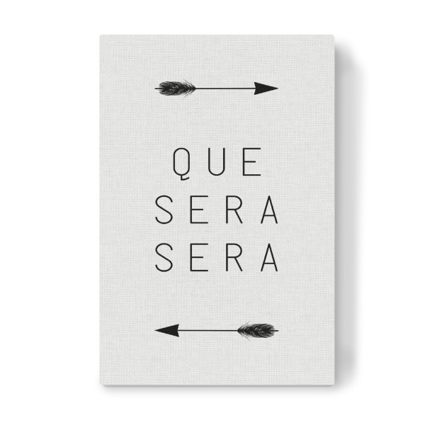 Leinwandbild "Que Sera Sera Arrow" artboxONE - Typografie,Musik