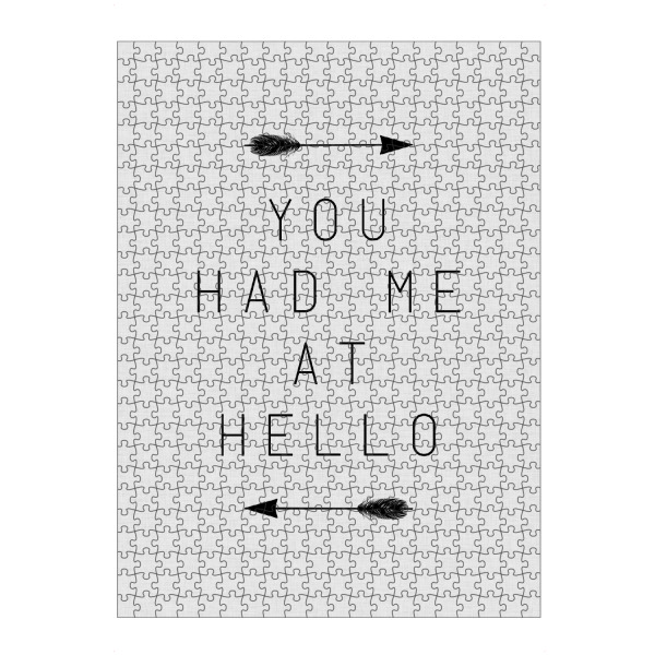 Puzzle Ravensburger "You Had Me At Hello Arrow" artboxONE - Typografie,Liebe