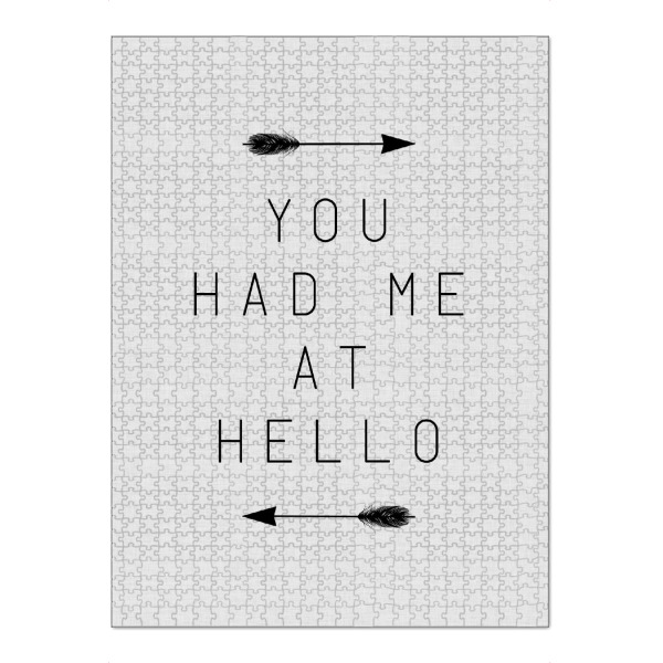 Puzzle Ravensburger "You Had Me At Hello Arrow" artboxONE - Typografie,Liebe