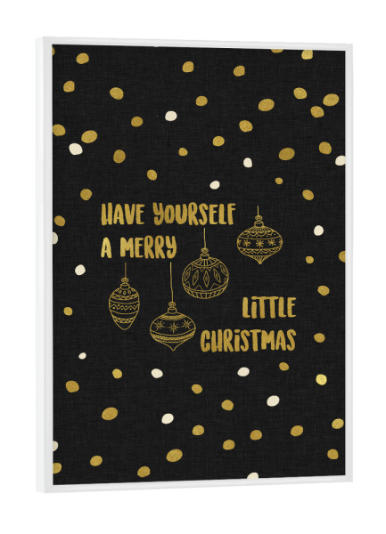 Poster mit weißem Rahmen "Merry Little Christmas" artboxONE - Typografie,Weihnachten