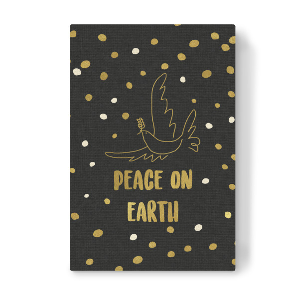 Leinwandbild "Peace on Earth" artboxONE - Typografie,Tiere,Weihnachten