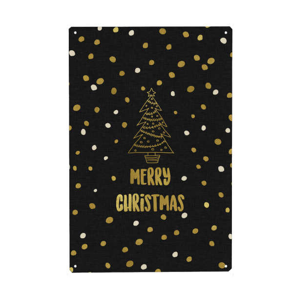 Metall Poster "Merry Christmas 6" artboxONE - Typografie,Weihnachten