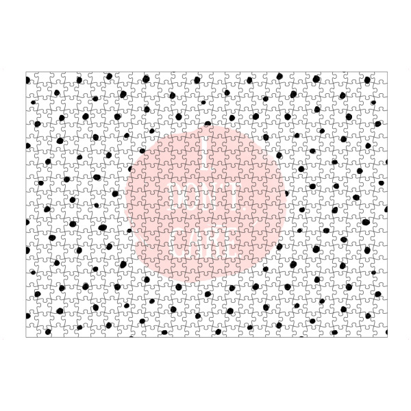 artboxONE Puzzle "I don't care- Crazy for Dots" artboxONE - Typografie,Schwarzweiß,Lustig